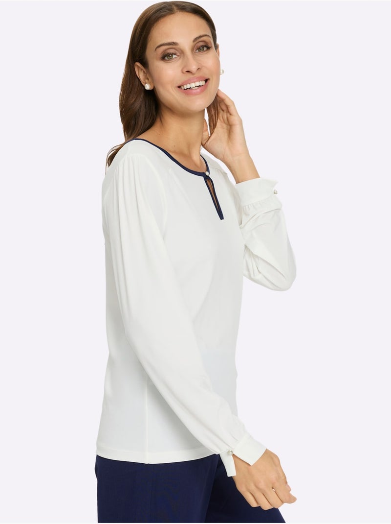 T-shirt à Encolure Ronde Qualité Fluide - Taille Standard - Witt Ecru - Kiabi
