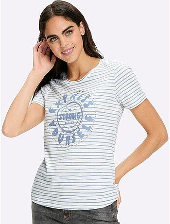 T-shirt à Encolure Ronde Qualité Jersey Très Confortable - Taille Standard - Helline