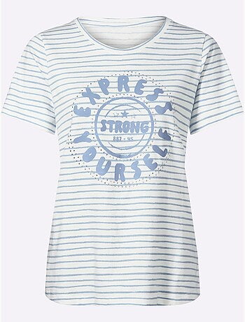 T-shirt à Encolure Ronde Qualité Jersey Très Confortable - Taille Standard - Helline