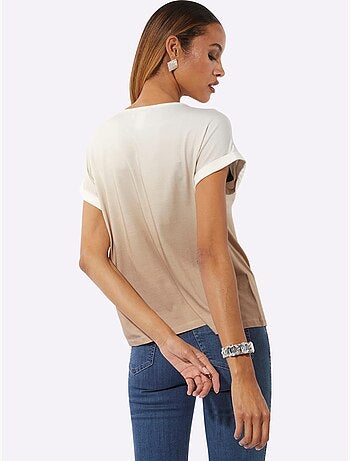 T-shirt à Encolure Ronde Qualité Viscose Douce - Taille Standard - Helline