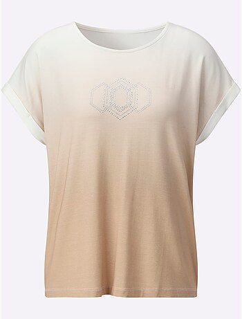 T-shirt à Encolure Ronde Qualité Viscose Douce - Taille Standard - Helline