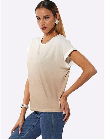 T-shirt à Encolure Ronde Qualité Viscose Douce - Taille Standard - Helline