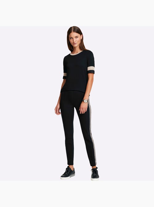 T-shirt à encolure ronde rayures brillantes - taille standard - helline - Kiabi