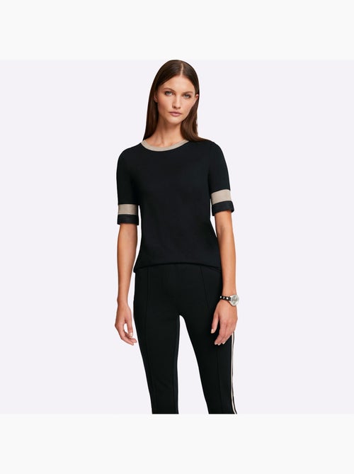 T-shirt à encolure ronde rayures brillantes - taille standard - helline - Kiabi