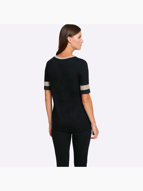 T-shirt à encolure ronde rayures brillantes - taille standard - helline - Kiabi