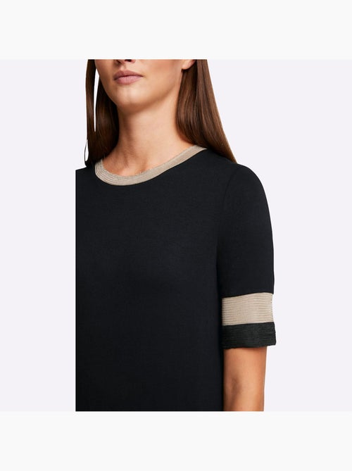 T-shirt à encolure ronde rayures brillantes - taille standard - helline - Kiabi