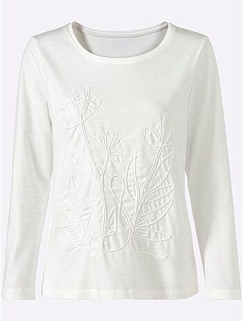 T-shirt à encolure ronde superbe broderie de cordonnet - taille standard - witt
