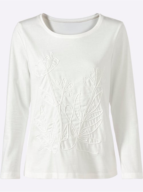 T-shirt à encolure ronde superbe broderie de cordonnet - taille standard - witt - Kiabi