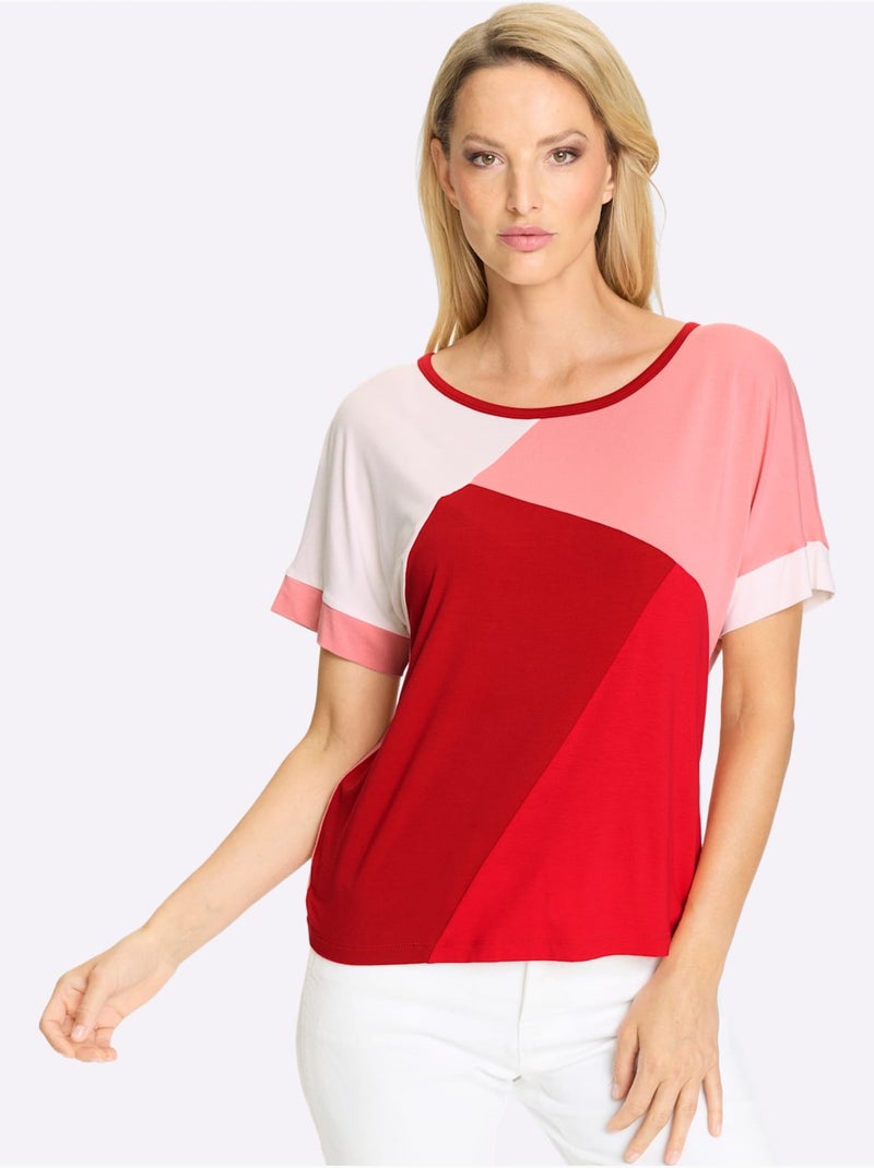 T-shirt à Encolure Ronde Superbe Motif Graphique - Taille Standard - Helline Rouge foncé - Kiabi