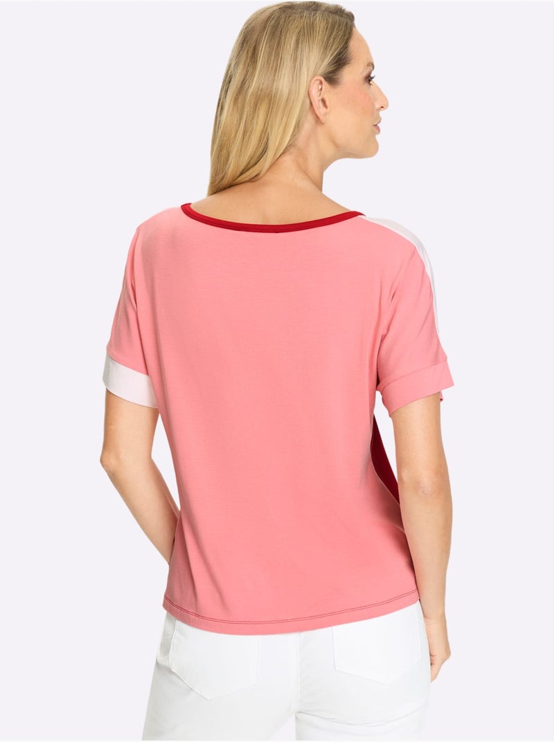 T-shirt à Encolure Ronde Superbe Motif Graphique - Taille Standard - Helline Rouge foncé - Kiabi