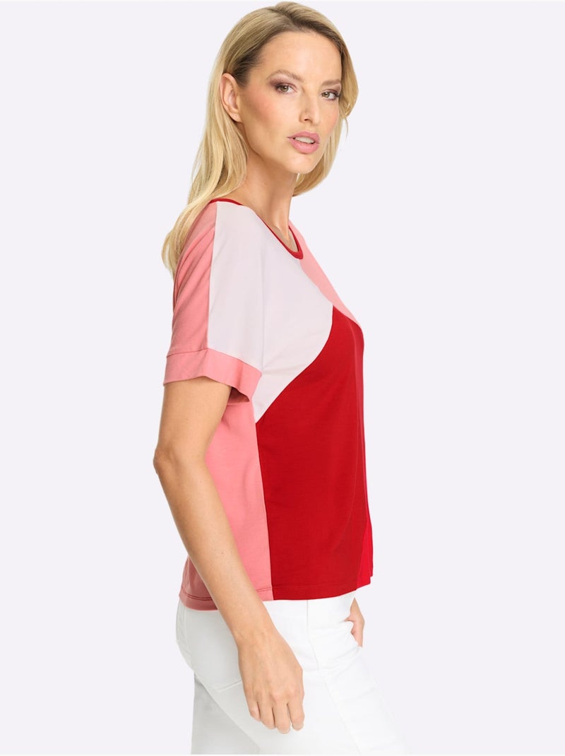 T-shirt à Encolure Ronde Superbe Motif Graphique - Taille Standard - Helline Rouge foncé - Kiabi
