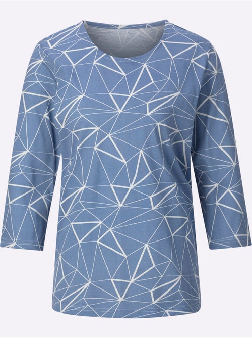 T-shirt à Encolure Ronde Superbe Motif Graphique - Taille Standard - Moda Vilona - Kiabi