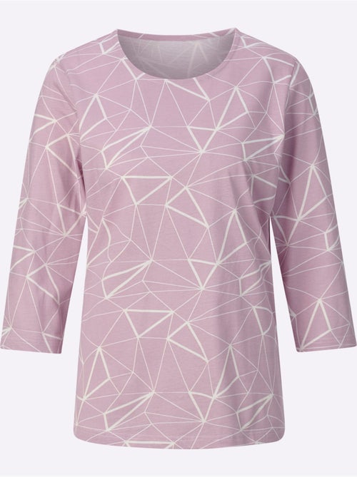 T-shirt à Encolure Ronde Superbe Motif Graphique - Taille Standard - Moda Vilona - Kiabi