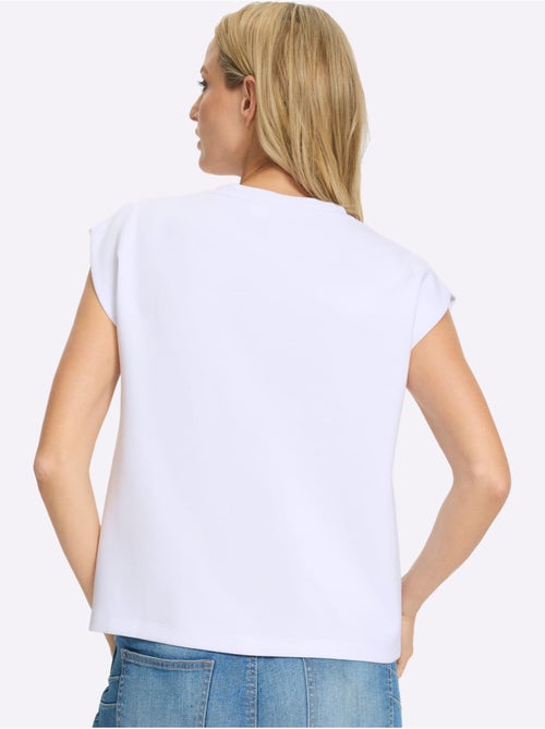T-shirt à Encolure Ronde Ultra-doux Avec Modal - Taille Standard - helline - Kiabi
