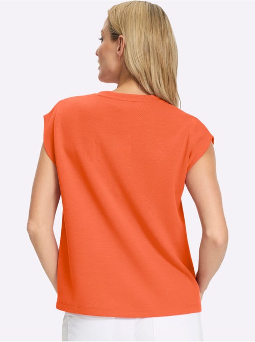 T-shirt à Encolure Ronde Ultra-doux Avec Modal - Taille Standard - helline - Kiabi
