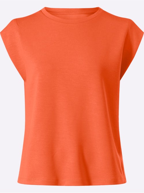 T-shirt à Encolure Ronde Ultra-doux Avec Modal - Taille Standard - helline - Kiabi