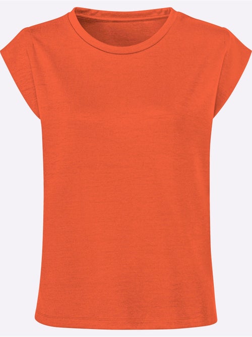 T-shirt à Encolure Ronde Ultra-doux Avec Modal - Taille Standard - helline - Kiabi