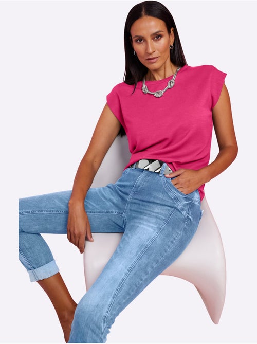 T-shirt à Encolure Ronde Ultra-doux Avec Modal - Taille Standard - helline - Kiabi