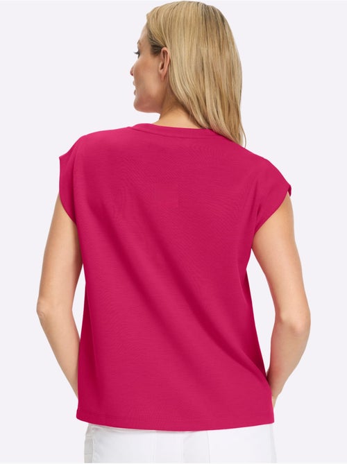 T-shirt à Encolure Ronde Ultra-doux Avec Modal - Taille Standard - helline - Kiabi
