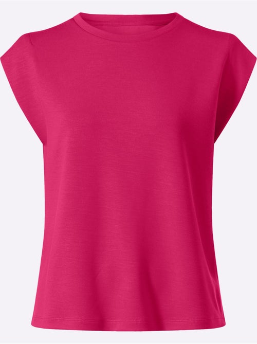 T-shirt à Encolure Ronde Ultra-doux Avec Modal - Taille Standard - helline - Kiabi