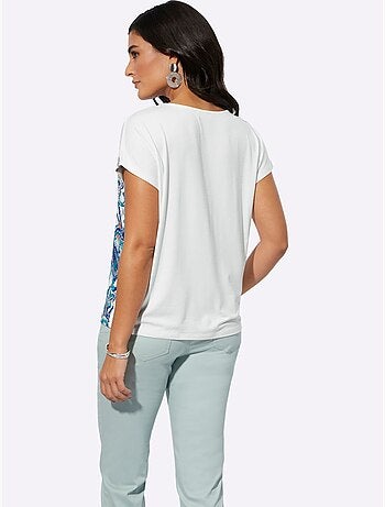 T-shirt à Encolure Ronde Viscose - Taille Standard - Helline