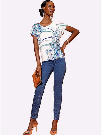 T-shirt à Encolure Ronde Viscose - Taille Standard - Helline