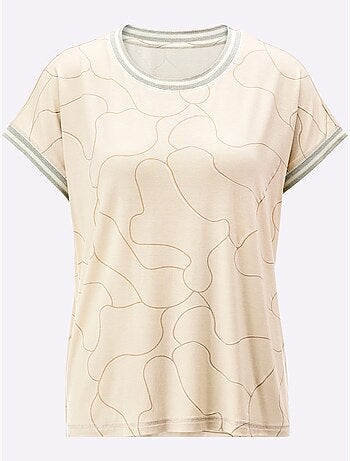 T-shirt à Encolure Ronde Viscose - Taille Standard - Helline