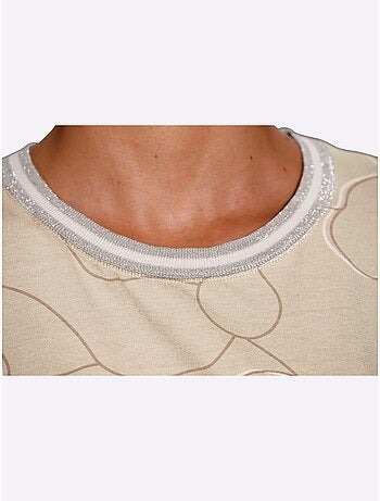 T-shirt à Encolure Ronde Viscose - Taille Standard - Helline