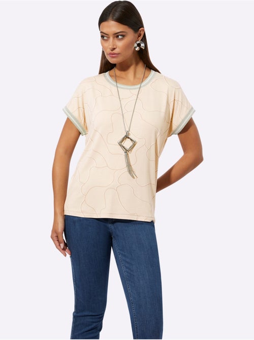 T-shirt à Encolure Ronde Viscose - Taille Standard - helline - Kiabi