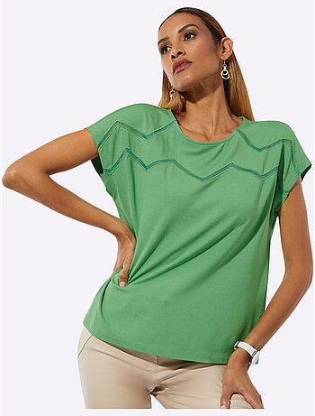 T-shirt à Encolure Ronde Viscose (ecovero) - Taille Standard - Helline