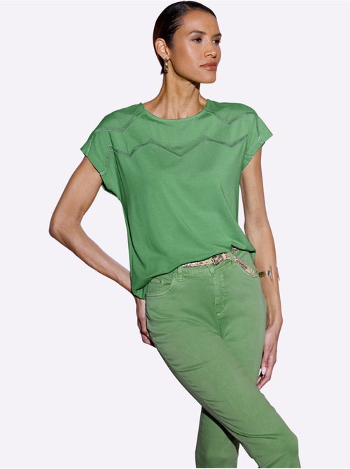 T-shirt à Encolure Ronde Viscose (ecovero) - Taille Standard - helline - Kiabi