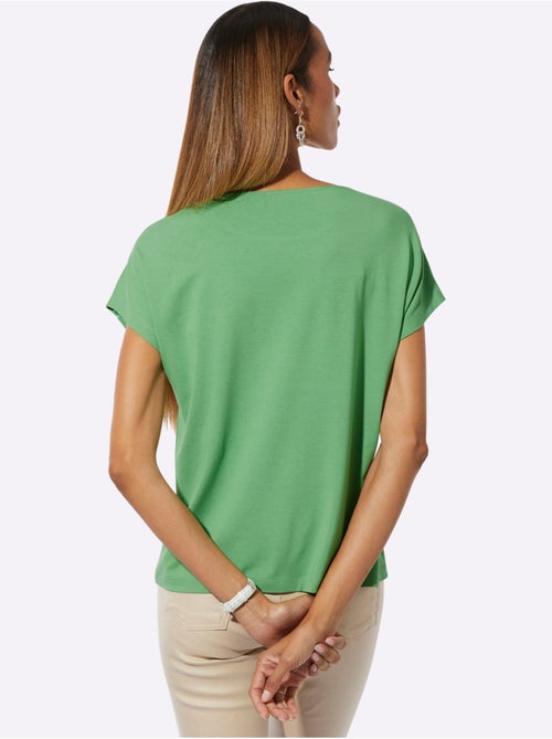T-shirt à Encolure Ronde Viscose (ecovero) - Taille Standard - helline - Kiabi