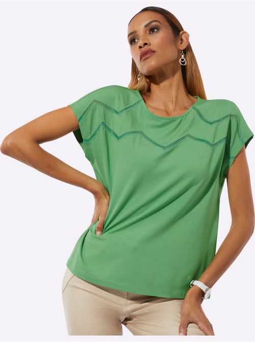 T-shirt à Encolure Ronde Viscose (ecovero) - Taille Standard - helline - Kiabi