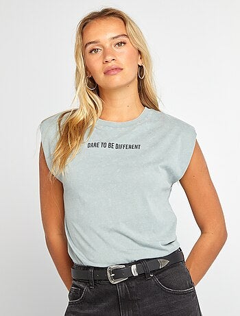 T-shirt à épaulettes