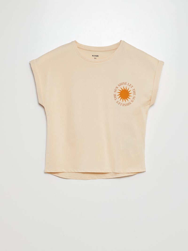 T-shirt à imprimé fun Jaune clair - Kiabi