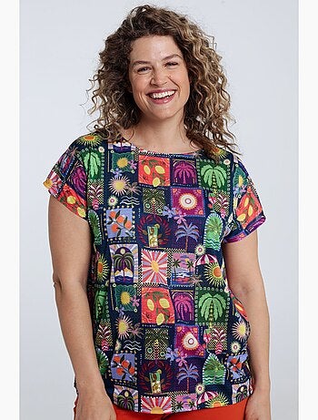 T-shirt à imprimé jungle