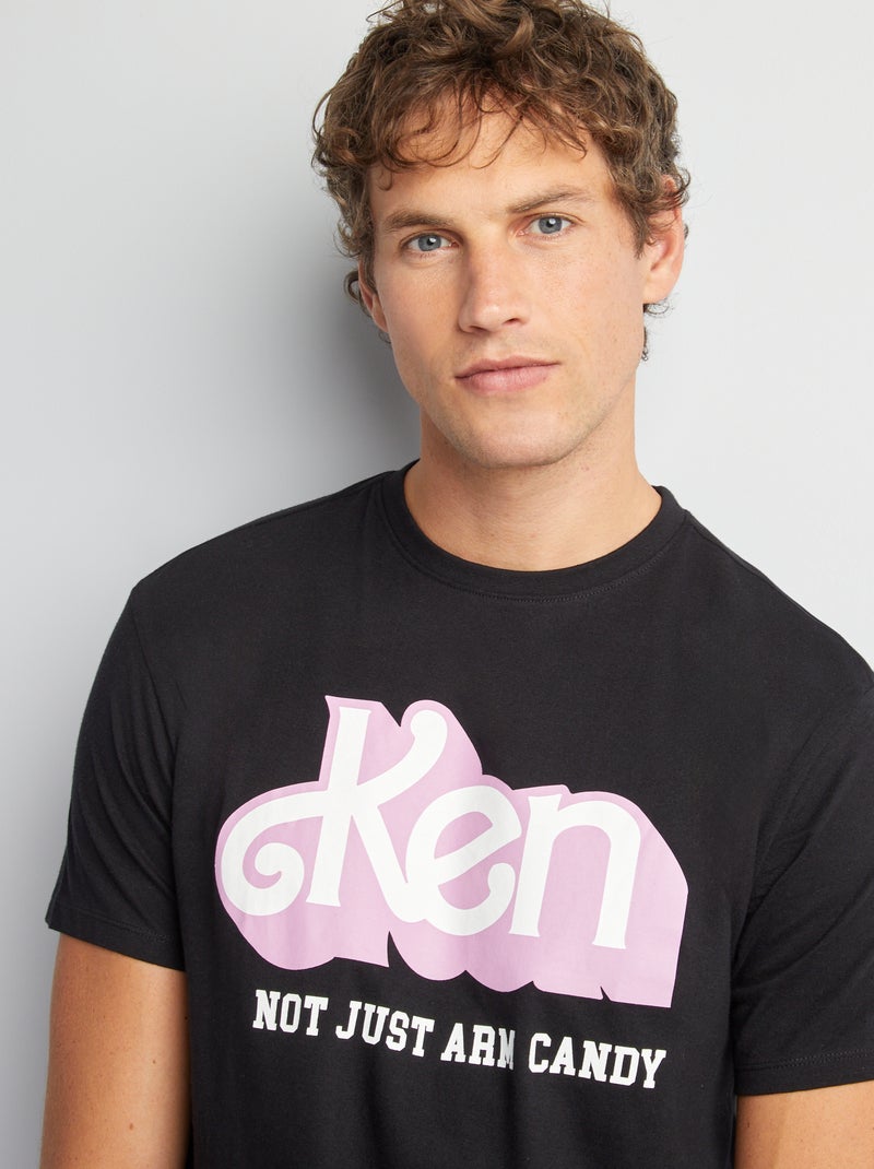 T-shirt à imprimé 'Ken' 'Barbie' noir - Kiabi