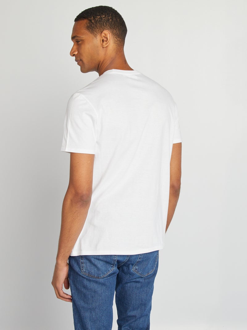 T-shirt à imprimé 'Mario' blanc - Kiabi