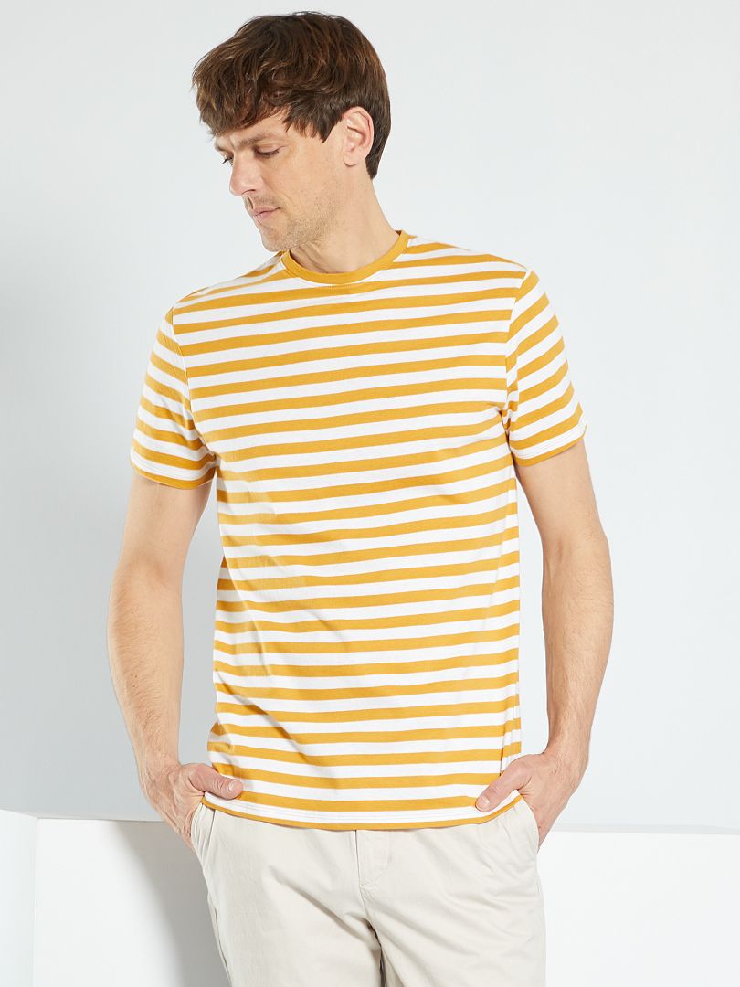 Tshirt à larges rayures Jaune Kiabi 5.00€