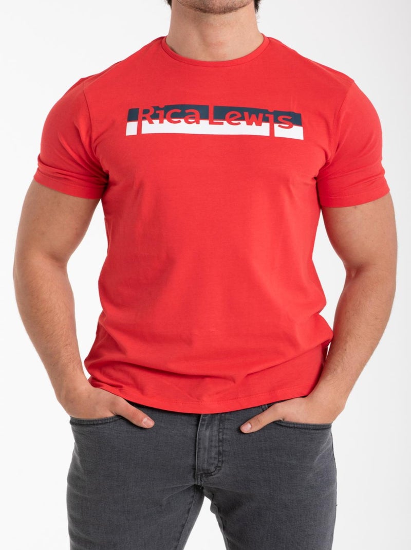 T-shirt à logo coton bio GERT 'Rica Lewis' Rouge - Kiabi
