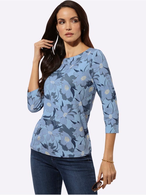 T-shirt à manches 3/4 - taille standard - helline - Kiabi