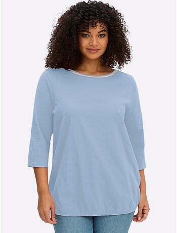 T-shirt à manches 3/4 - taille standard - sheego
