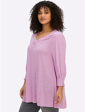 T-shirt à Manches 3/4 - Taille Standard - Sheego