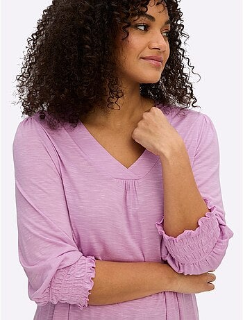 T-shirt à Manches 3/4 - Taille Standard - Sheego