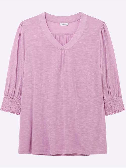 T-shirt à Manches 3/4 - Taille Standard - Sheego - Kiabi