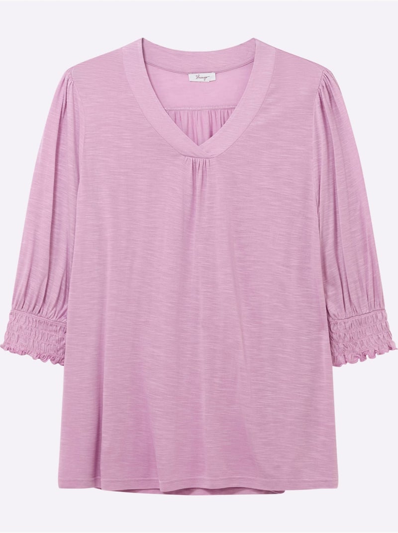 T-shirt à Manches 3/4 - Taille Standard - Sheego Rose - Kiabi
