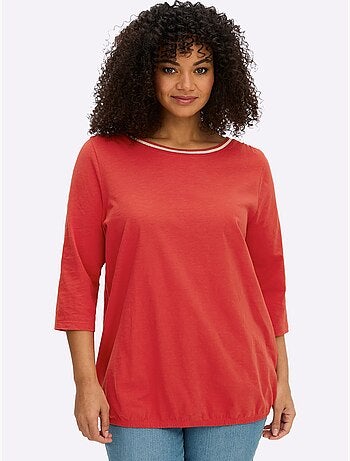 T-shirt à Manches 3/4 - Taille Standard - Sheego