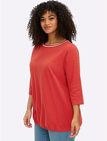 T-shirt à Manches 3/4 - Taille Standard - Sheego