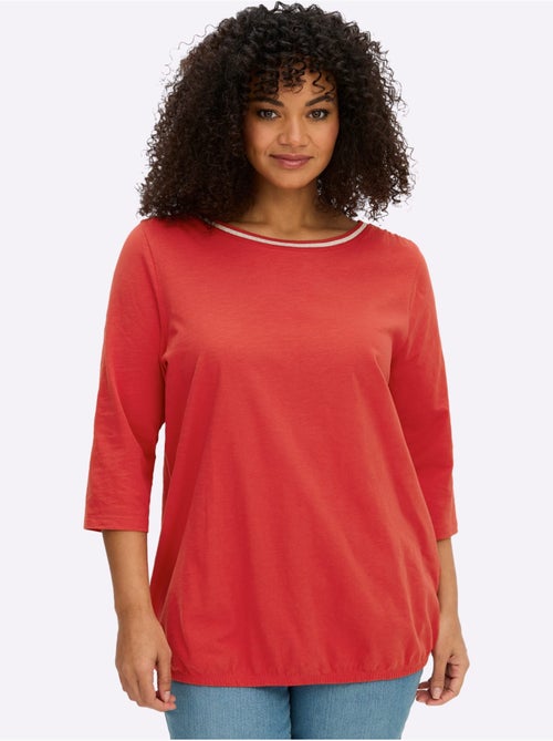 T-shirt à Manches 3/4 - Taille Standard - Sheego - Kiabi