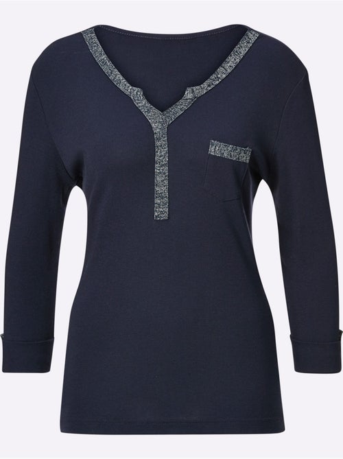 T-shirt à Manches 3/4 50% Coton - Taille Standard - Witt - Kiabi